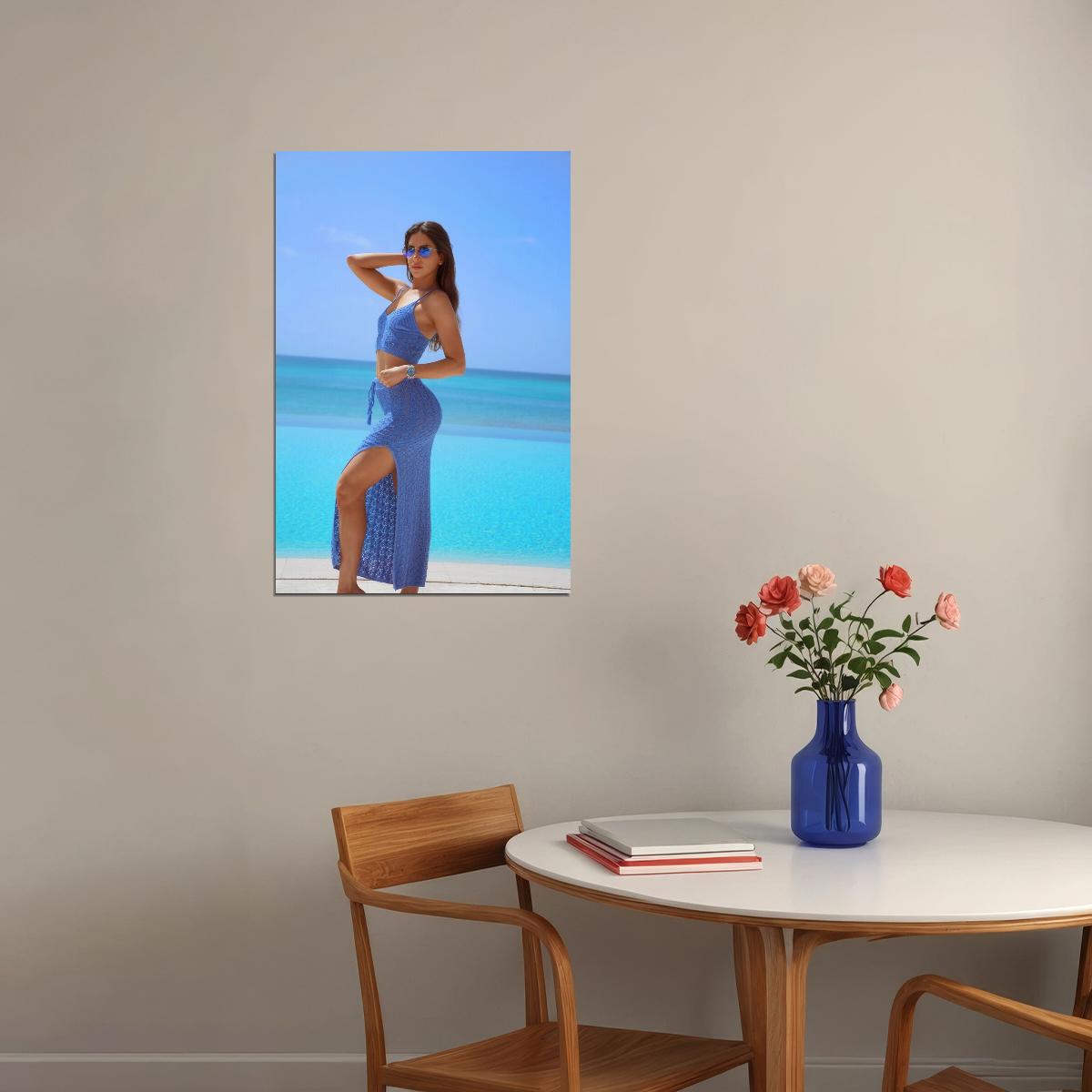 Jen Selter Hot Fitness Model Poster Sexy Female Wall Art Inspirational Workout Room Decor Aesthetic Sports Print Gym Motivational Wall Decor Athletic Icon HD Photo Print