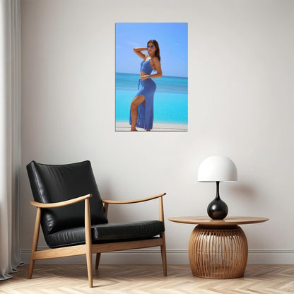 Jen Selter Hot Fitness Model Poster Sexy Female Wall Art Inspirational Workout Room Decor Aesthetic Sports Print Gym Motivational Wall Decor Athletic Icon HD Photo Print