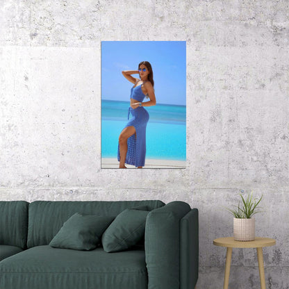 Jen Selter Hot Fitness Model Poster Sexy Female Wall Art Inspirational Workout Room Decor Aesthetic Sports Print Gym Motivational Wall Decor Athletic Icon HD Photo Print