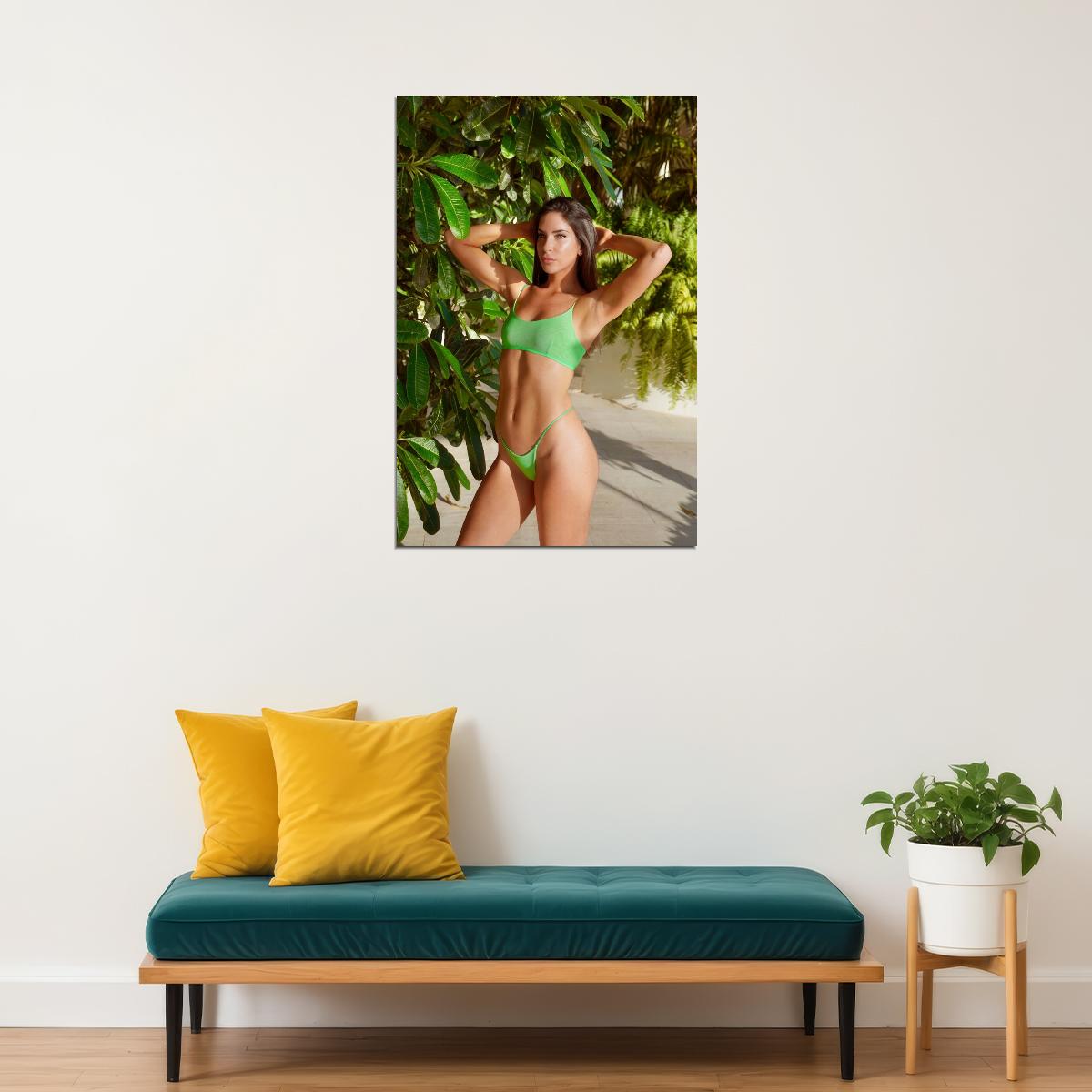 Jen Selter Hot Fitness Model Poster Sexy Bikini Wall Art Inspirational Workout Room Decor Aesthetic Sports Print Gym Motivational Wall Decor Athletic Icon HD Photo Print