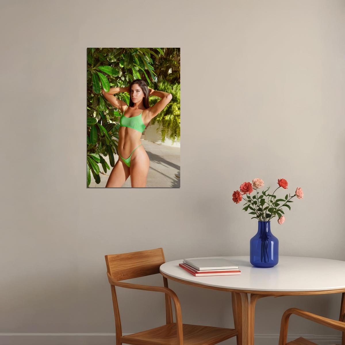 Jen Selter Hot Fitness Model Poster Sexy Bikini Wall Art Inspirational Workout Room Decor Aesthetic Sports Print Gym Motivational Wall Decor Athletic Icon HD Photo Print
