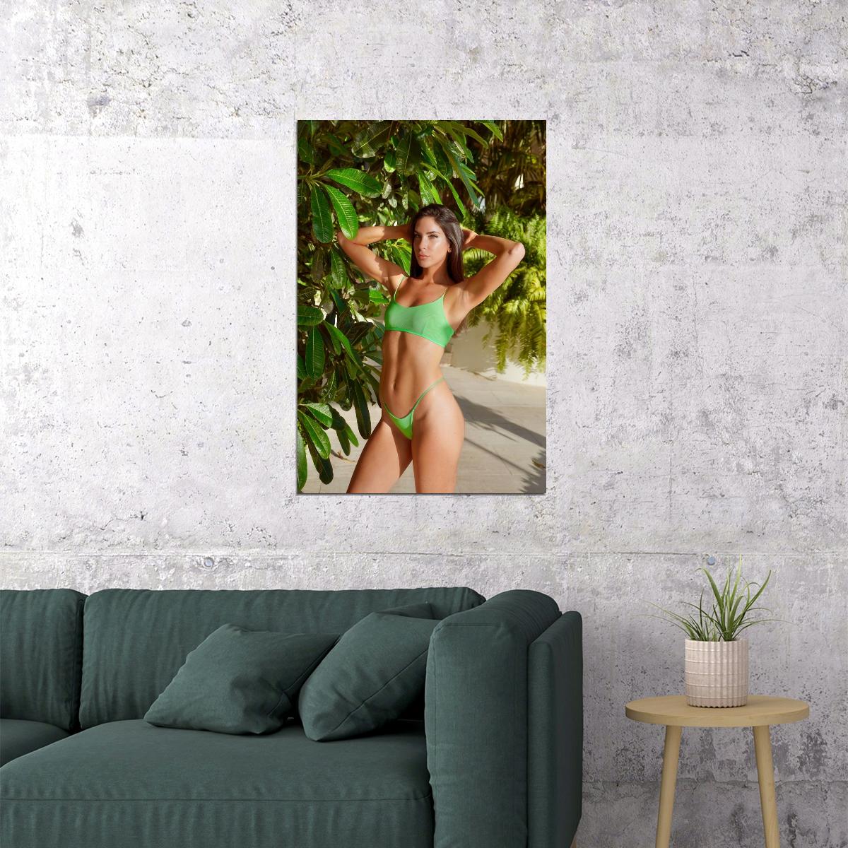 Jen Selter Hot Fitness Model Poster Sexy Bikini Wall Art Inspirational Workout Room Decor Aesthetic Sports Print Gym Motivational Wall Decor Athletic Icon HD Photo Print