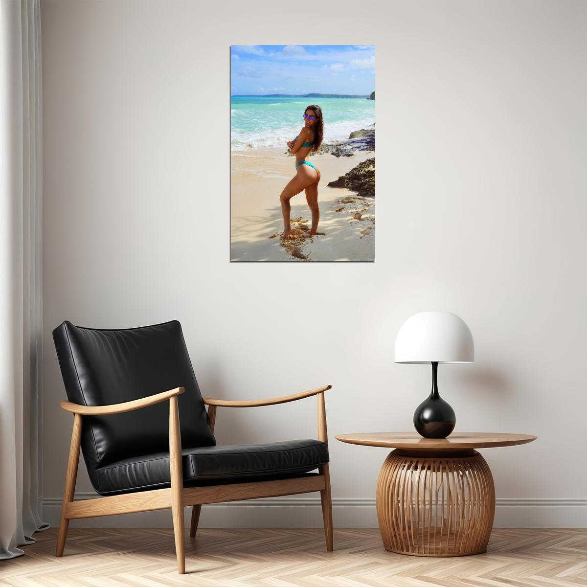 Jen Selter Hot Fitness Model Poster Sexy Bikini Wall Art Inspirational Workout Room Decor Aesthetic Sports Print Gym Motivational Wall Decor Athletic Icon HD Photo Print
