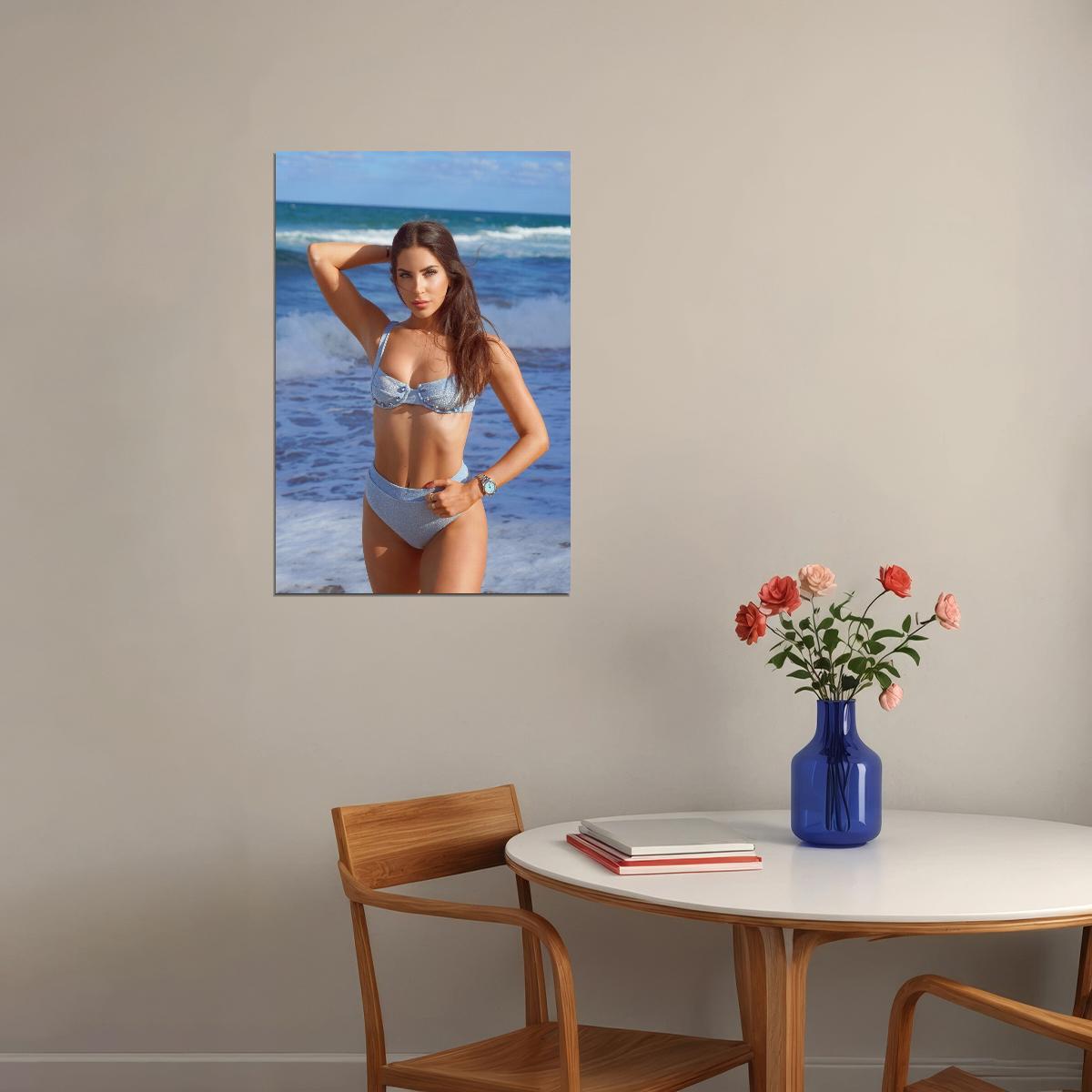 Jen Selter Hot Fitness Model Poster Sexy Bikini Wall Art Inspirational Workout Room Decor Aesthetic Sports Print Gym Motivational Wall Decor Athletic Icon HD Photo Print