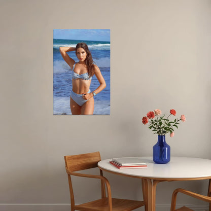 Jen Selter Hot Fitness Model Poster Sexy Bikini Wall Art Inspirational Workout Room Decor Aesthetic Sports Print Gym Motivational Wall Decor Athletic Icon HD Photo Print