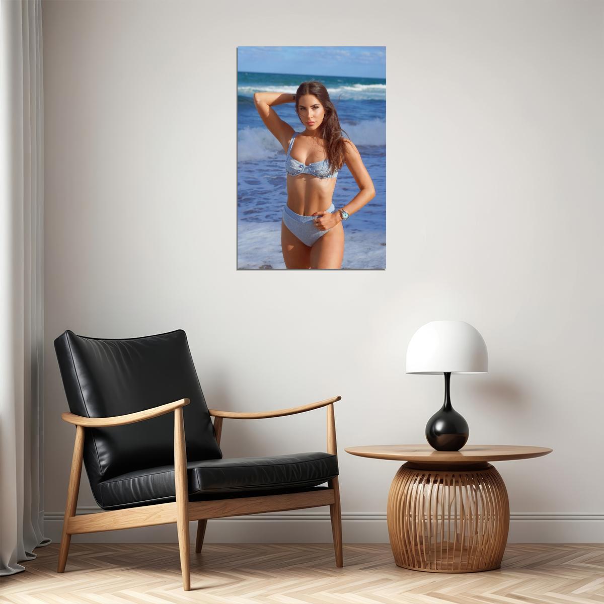 Jen Selter Hot Fitness Model Poster Sexy Bikini Wall Art Inspirational Workout Room Decor Aesthetic Sports Print Gym Motivational Wall Decor Athletic Icon HD Photo Print