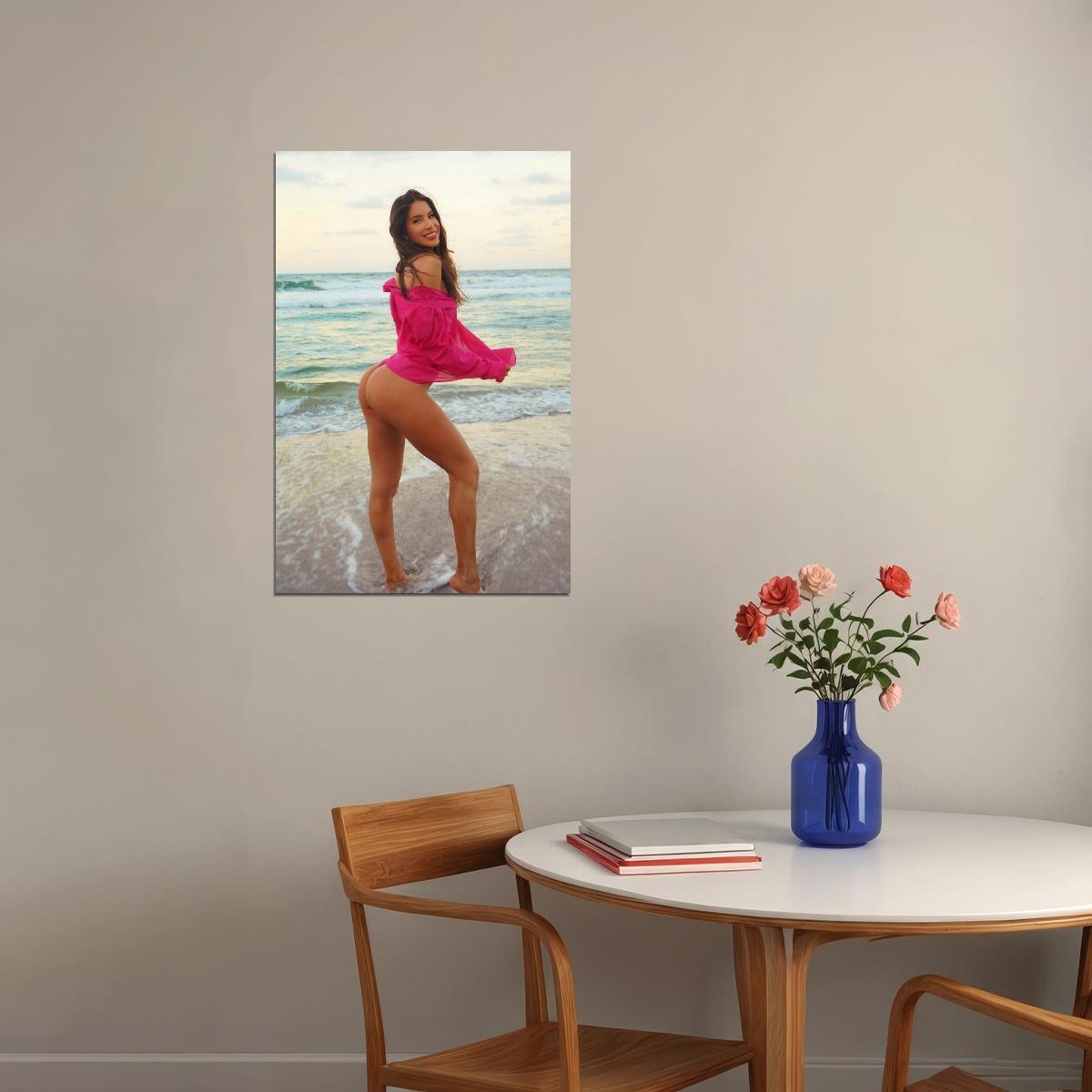Jen Selter Hot Fitness Model Poster Sexy Bikini Wall Art Inspirational Workout Room Decor Aesthetic Sports Print Gym Motivational Wall Decor Athletic Icon HD Photo Print