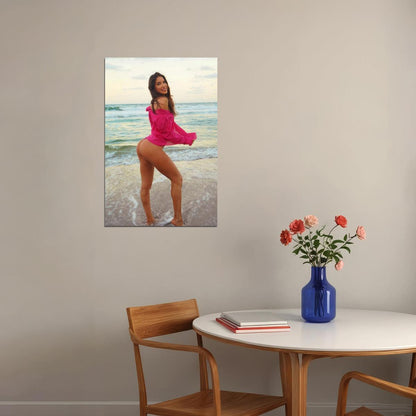 Jen Selter Hot Fitness Model Poster Sexy Bikini Wall Art Inspirational Workout Room Decor Aesthetic Sports Print Gym Motivational Wall Decor Athletic Icon HD Photo Print