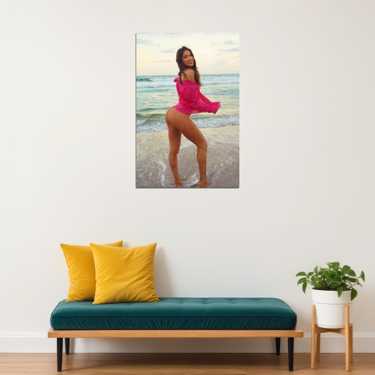 Jen Selter Hot Fitness Model Poster Sexy Bikini Wall Art Inspirational Workout Room Decor Aesthetic Sports Print Gym Motivational Wall Decor Athletic Icon HD Photo Print