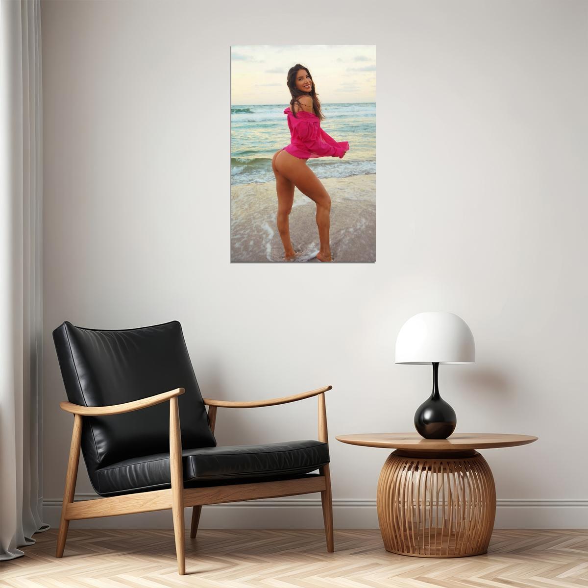 Jen Selter Hot Fitness Model Poster Sexy Bikini Wall Art Inspirational Workout Room Decor Aesthetic Sports Print Gym Motivational Wall Decor Athletic Icon HD Photo Print