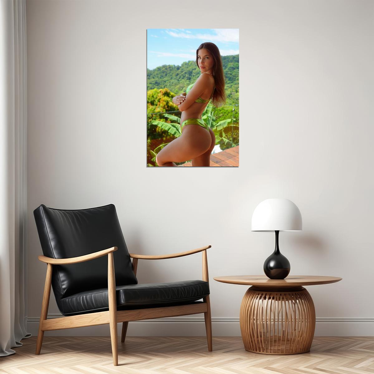 Jen Selter Hot Fitness Model Poster Sexy Bikini Wall Art Inspirational Workout Room Decor Aesthetic Sports Print Gym Motivational Wall Decor Athletic Icon HD Photo Print