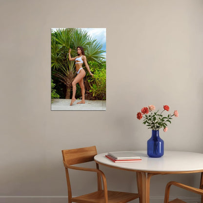 Jen Selter Hot Fitness Model Poster Sexy Bikini Wall Art Inspirational Workout Room Decor Aesthetic Sports Print Gym Motivational Wall Decor Athletic Icon HD Photo Print