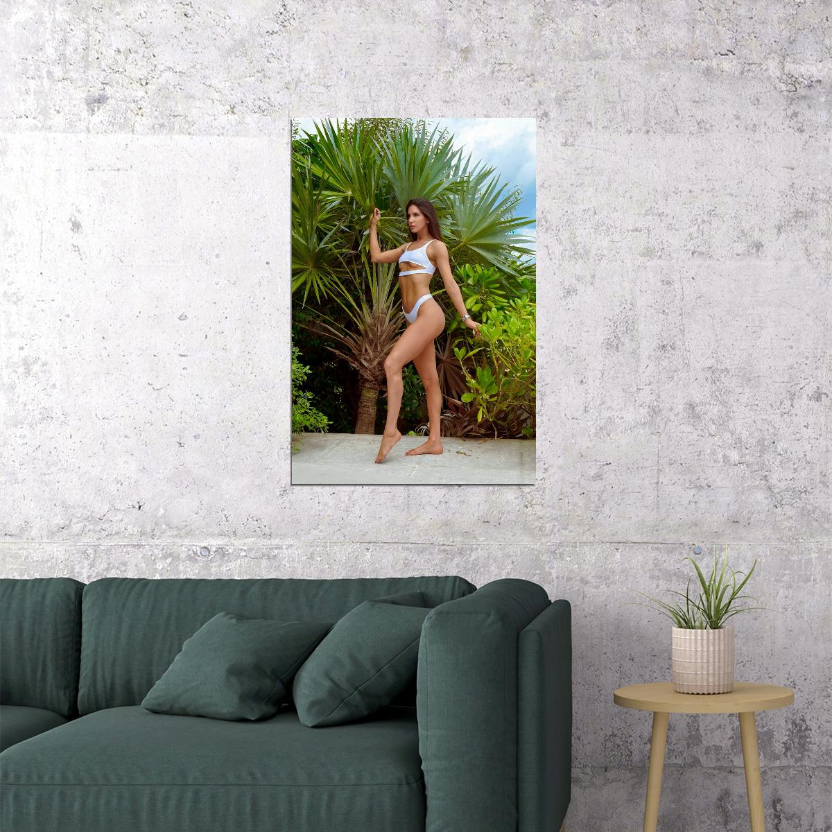 Jen Selter Hot Fitness Model Poster Sexy Bikini Wall Art Inspirational Workout Room Decor Aesthetic Sports Print Gym Motivational Wall Decor Athletic Icon HD Photo Print