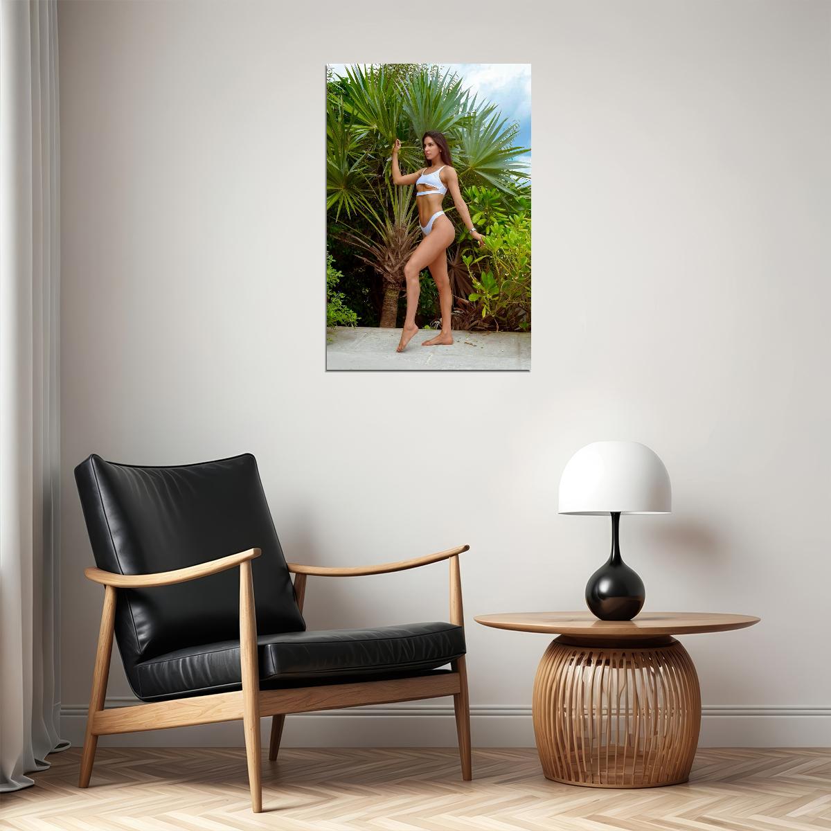 Jen Selter Hot Fitness Model Poster Sexy Bikini Wall Art Inspirational Workout Room Decor Aesthetic Sports Print Gym Motivational Wall Decor Athletic Icon HD Photo Print