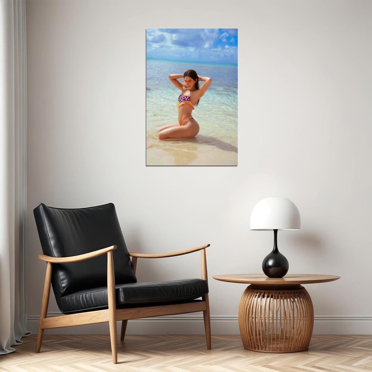 Jen Selter Hot Fitness Model Poster Sexy Bikini Wall Art Inspirational Workout Room Decor Aesthetic Sports Print Gym Motivational Wall Decor Athletic Icon HD Photo Print