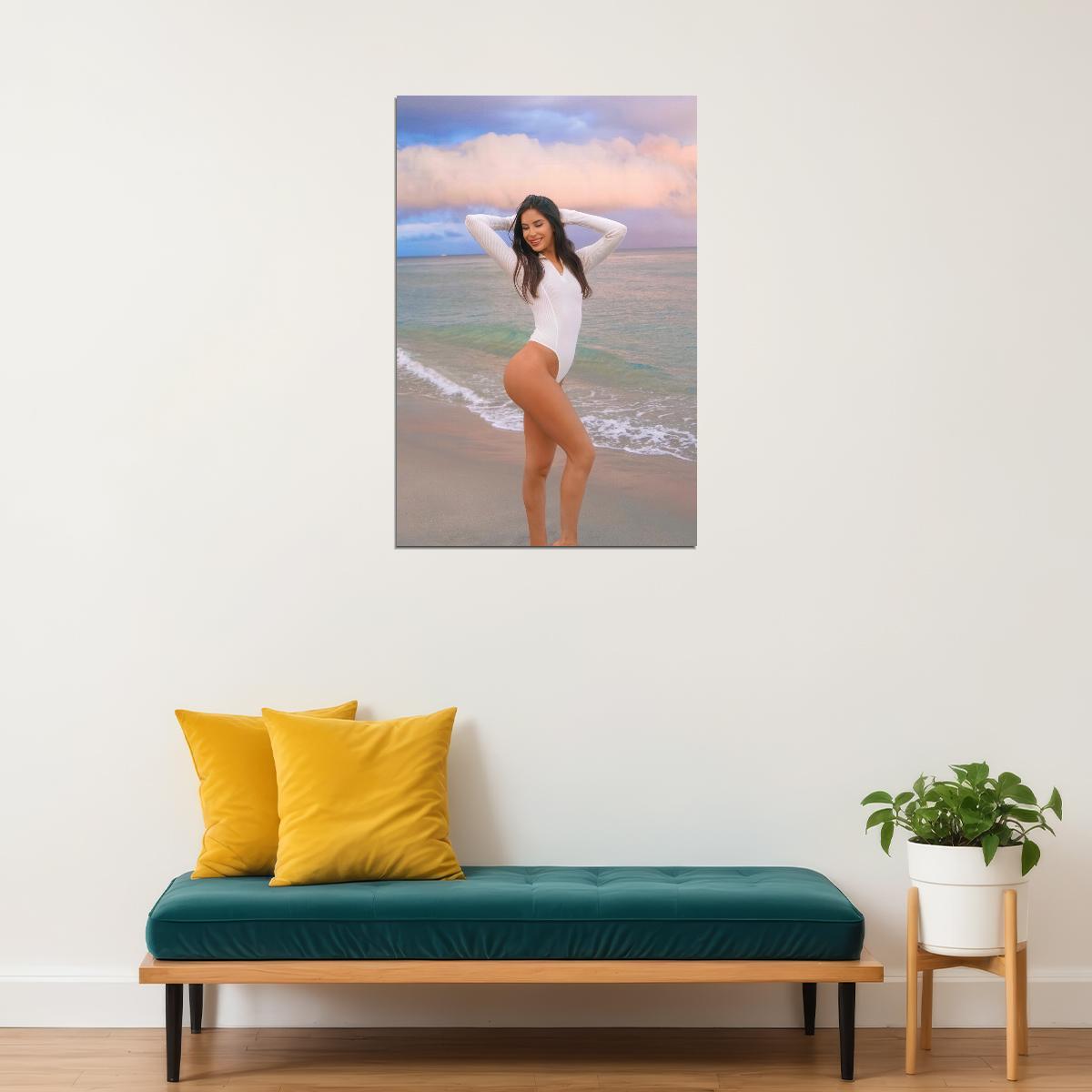 Jen Selter Hot Fitness Model Poster Sexy Bikini Wall Art Inspirational Workout Room Decor Aesthetic Sports Print Gym Motivational Wall Decor Athletic Icon HD Photo Print