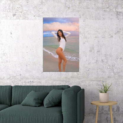 Jen Selter Hot Fitness Model Poster Sexy Bikini Wall Art Inspirational Workout Room Decor Aesthetic Sports Print Gym Motivational Wall Decor Athletic Icon HD Photo Print