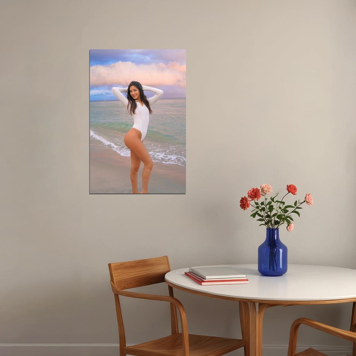 Jen Selter Hot Fitness Model Poster Sexy Bikini Wall Art Inspirational Workout Room Decor Aesthetic Sports Print Gym Motivational Wall Decor Athletic Icon HD Photo Print
