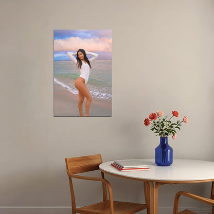 Jen Selter Hot Fitness Model Poster Sexy Bikini Wall Art Inspirational Workout Room Decor Aesthetic Sports Print Gym Motivational Wall Decor Athletic Icon HD Photo Print