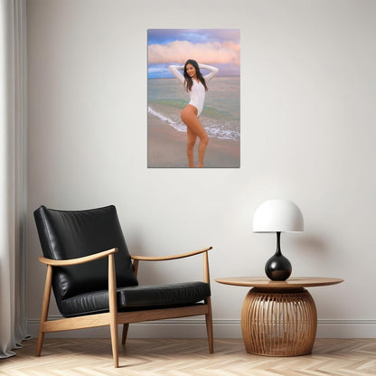 Jen Selter Hot Fitness Model Poster Sexy Bikini Wall Art Inspirational Workout Room Decor Aesthetic Sports Print Gym Motivational Wall Decor Athletic Icon HD Photo Print