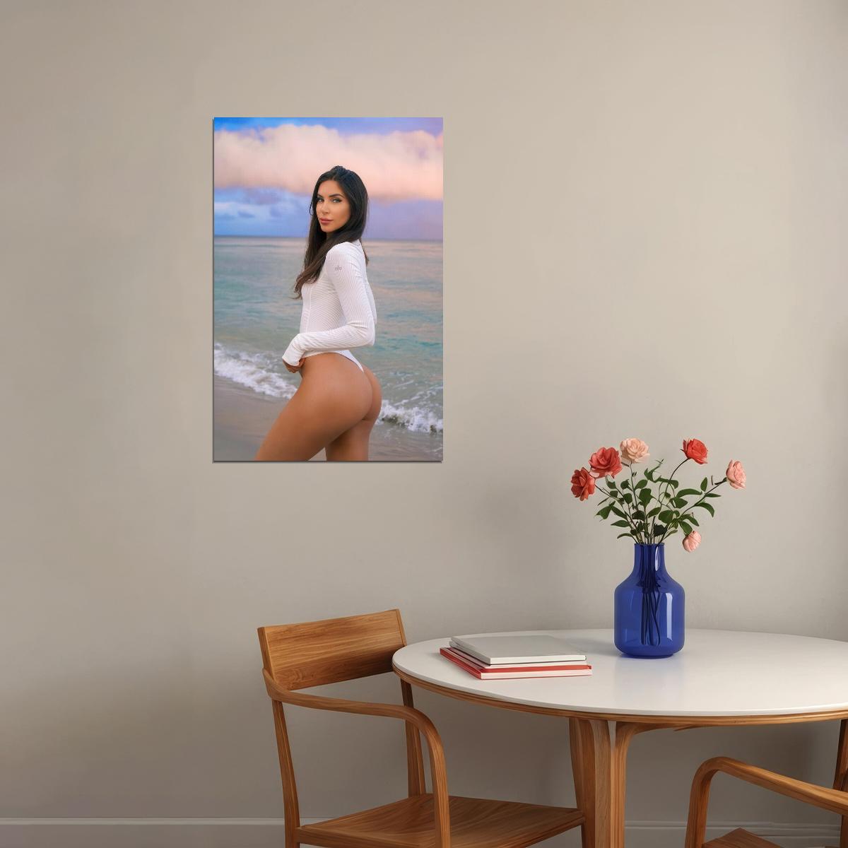 Jen Selter Hot Fitness Model Poster Sexy Bikini Wall Art Inspirational Workout Room Decor Aesthetic Sports Print Gym Motivational Wall Decor Athletic Icon HD Photo Print