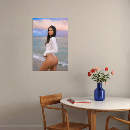 Jen Selter Hot Fitness Model Poster Sexy Bikini Wall Art Inspirational Workout Room Decor Aesthetic Sports Print Gym Motivational Wall Decor Athletic Icon HD Photo Print