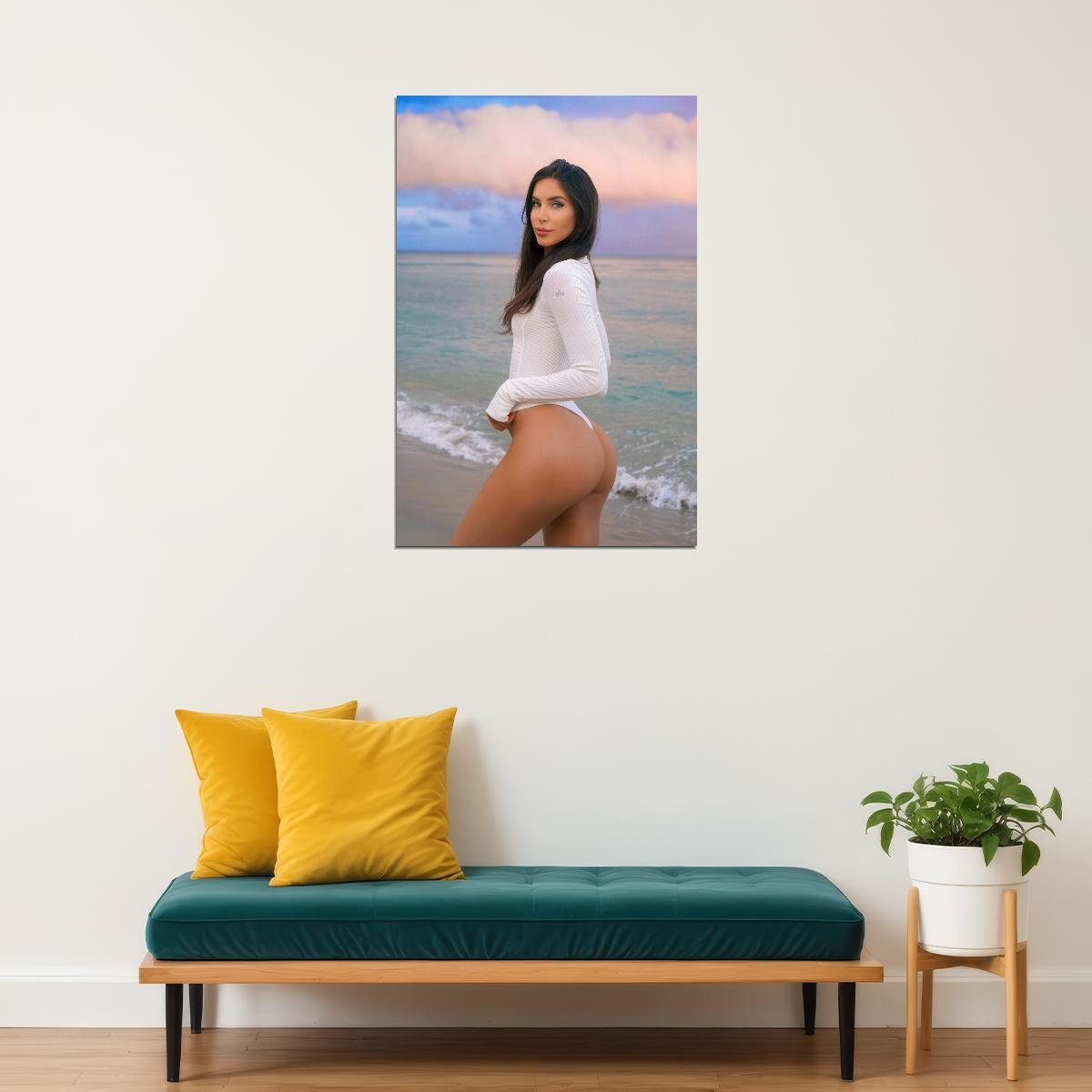 Jen Selter Hot Fitness Model Poster Sexy Bikini Wall Art Inspirational Workout Room Decor Aesthetic Sports Print Gym Motivational Wall Decor Athletic Icon HD Photo Print
