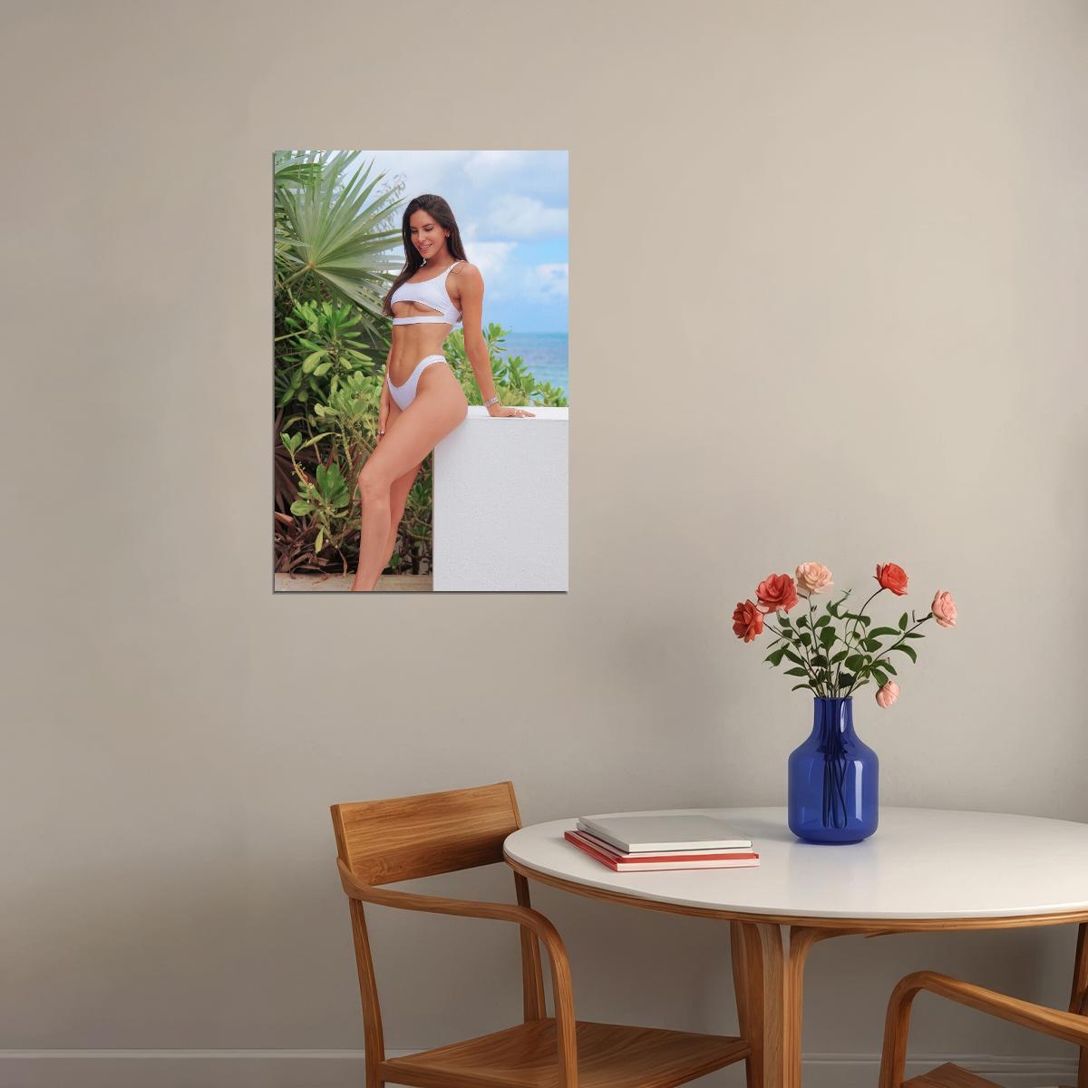Jen Selter Hot Fitness Model Poster Sexy Bikini Wall Art Inspirational Workout Room Decor Aesthetic Sports Print Gym Motivational Wall Decor Athletic Icon HD Photo Print