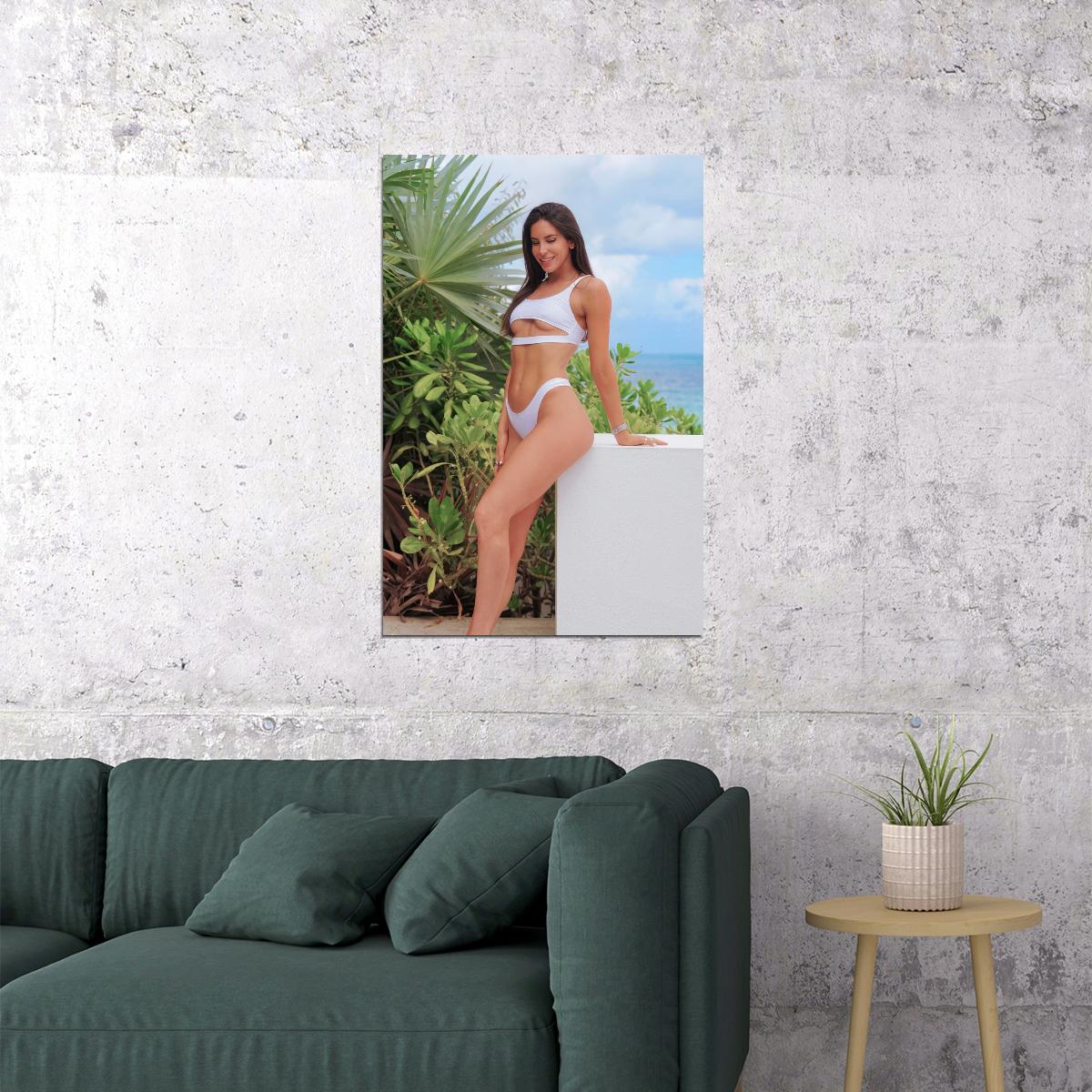 Jen Selter Hot Fitness Model Poster Sexy Bikini Wall Art Inspirational Workout Room Decor Aesthetic Sports Print Gym Motivational Wall Decor Athletic Icon HD Photo Print