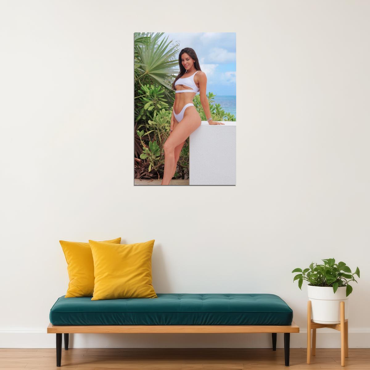 Jen Selter Hot Fitness Model Poster Sexy Bikini Wall Art Inspirational Workout Room Decor Aesthetic Sports Print Gym Motivational Wall Decor Athletic Icon HD Photo Print
