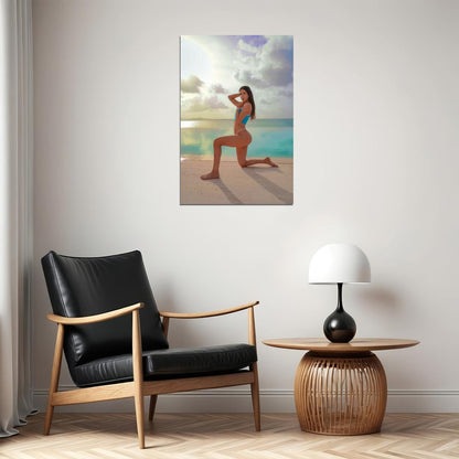 Jen Selter Hot Fitness Model Poster Sexy Bikini Wall Art Inspirational Workout Room Decor Aesthetic Sports Print Gym Motivational Wall Decor Athletic Icon HD Photo Print