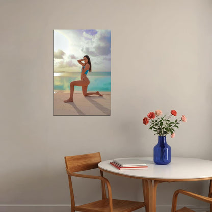 Jen Selter Hot Fitness Model Poster Sexy Bikini Wall Art Inspirational Workout Room Decor Aesthetic Sports Print Gym Motivational Wall Decor Athletic Icon HD Photo Print