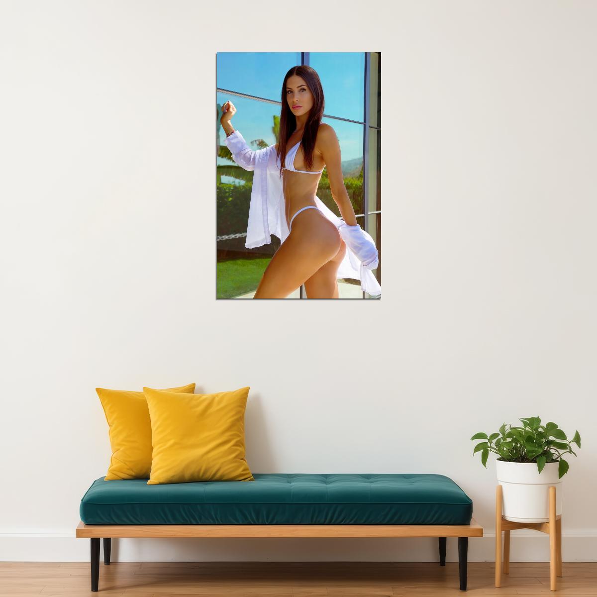 Jen Selter Hot Fitness Model Poster Sexy Bikini Wall Art Inspirational Workout Room Decor Aesthetic Sports Print Gym Motivational Wall Decor Athletic Icon HD Photo Print