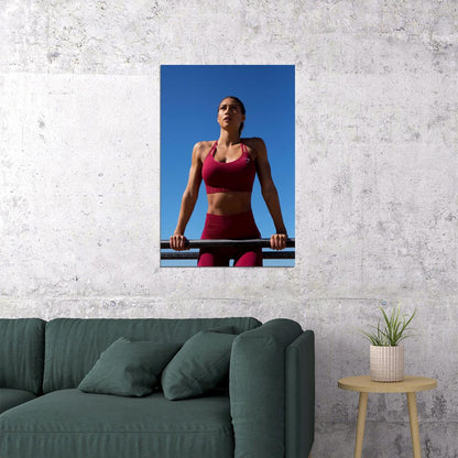 Karina Elle Hot Fitness Model Poster Gym Icon Motivational Wall Art Inspirational Workout Room Decor Aesthetic Sports Print Exercise Wall Decor Athletic Icon HD Photo Print