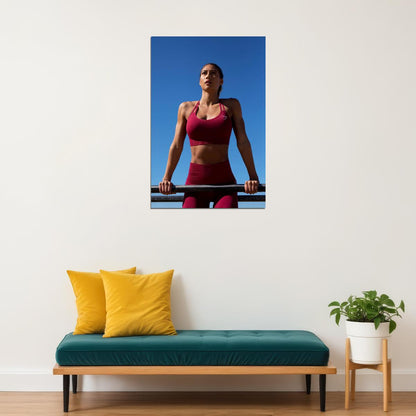 Karina Elle Hot Fitness Model Poster Gym Icon Motivational Wall Art Inspirational Workout Room Decor Aesthetic Sports Print Exercise Wall Decor Athletic Icon HD Photo Print