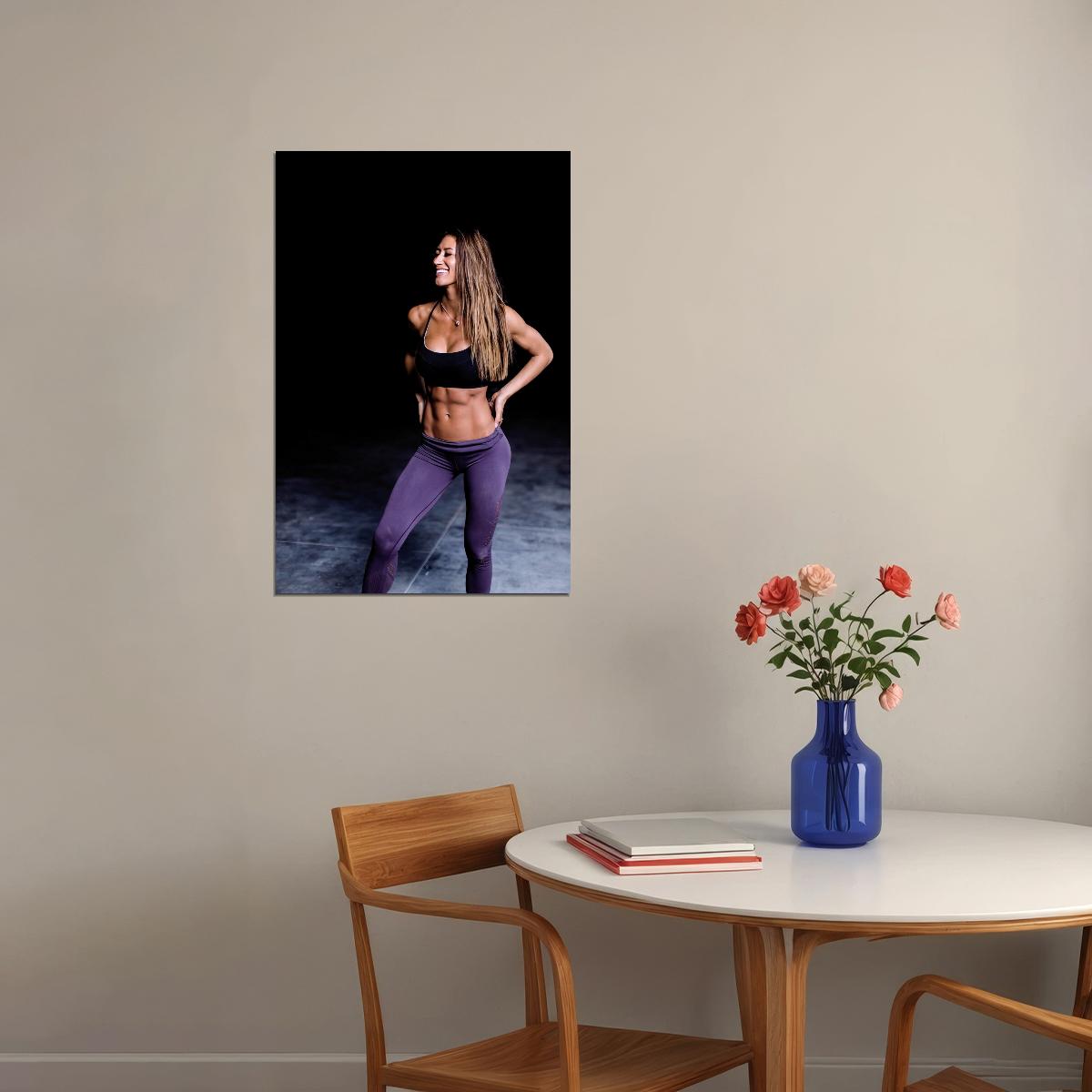 Karina Elle Hot Fitness Model Poster Gym Icon Motivational Wall Art Inspirational Workout Room Decor Aesthetic Sports Print Exercise Wall Decor Athletic Icon HD Photo Print