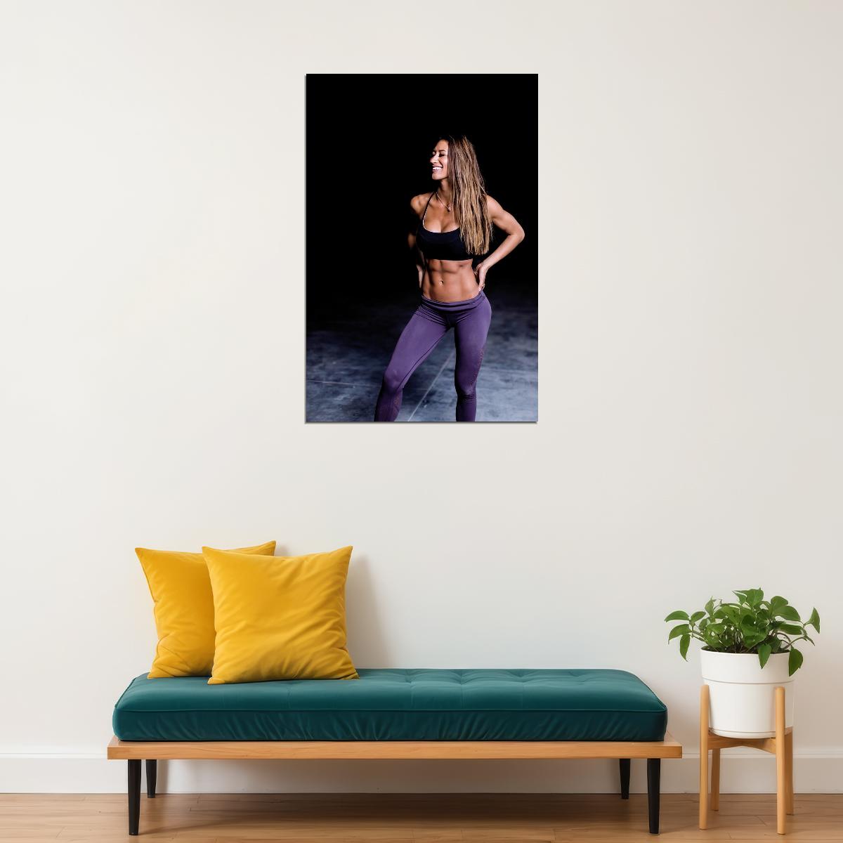 Karina Elle Hot Fitness Model Poster Gym Icon Motivational Wall Art Inspirational Workout Room Decor Aesthetic Sports Print Exercise Wall Decor Athletic Icon HD Photo Print