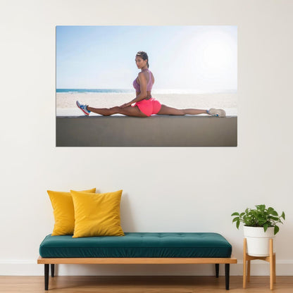 Karina Elle Hot Fitness Model Poster Gym Icon Motivational Wall Art Inspirational Workout Room Decor Aesthetic Sports Print Exercise Wall Decor Athletic Icon HD Photo Print