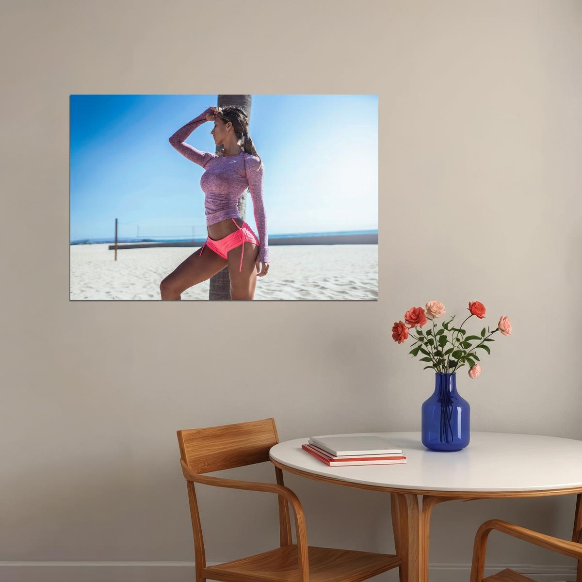 Karina Elle Hot Fitness Model Poster Sexy Bikini Wall Art Inspirational Workout Room Decor Aesthetic Sports Print Gym Motivational Wall Decor Athletic Icon HD Photo Print - xonomax