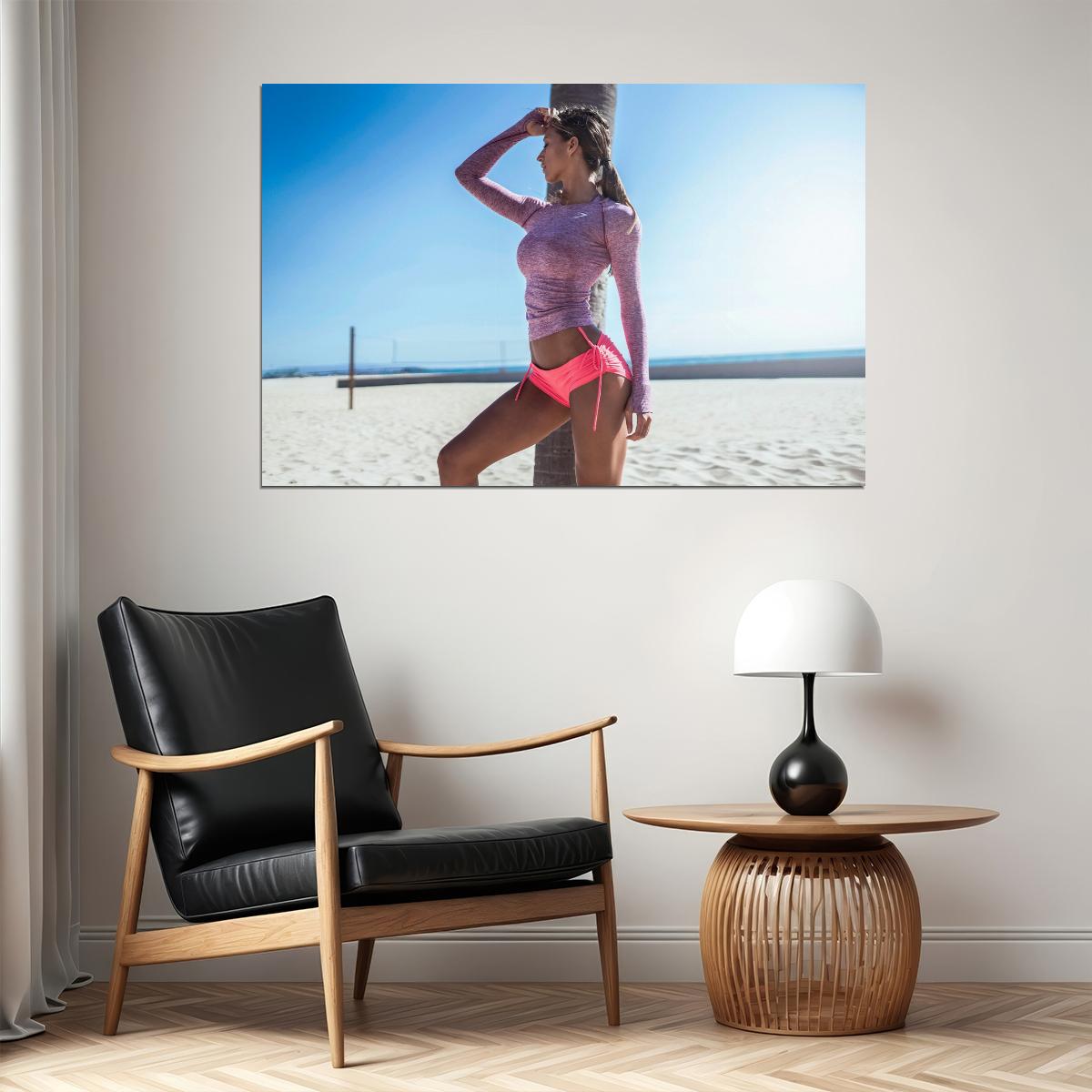 Karina Elle Hot Fitness Model Poster Sexy Bikini Wall Art Inspirational Workout Room Decor Aesthetic Sports Print Gym Motivational Wall Decor Athletic Icon HD Photo Print - xonomax