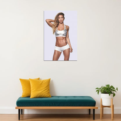 Karina Elle Hot Fitness Model Poster Sexy Female Wall Art Inspirational Workout Room Decor Aesthetic Sports Print Gym Motivational Wall Decor Athletic Icon HD Photo Print - xonomax