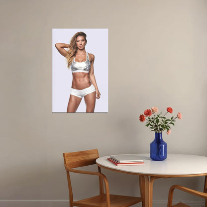 Karina Elle Hot Fitness Model Poster Sexy Female Wall Art Inspirational Workout Room Decor Aesthetic Sports Print Gym Motivational Wall Decor Athletic Icon HD Photo Print - xonomax