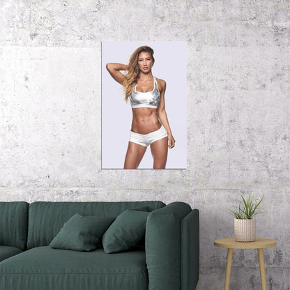 Karina Elle Hot Fitness Model Poster Sexy Female Wall Art Inspirational Workout Room Decor Aesthetic Sports Print Gym Motivational Wall Decor Athletic Icon HD Photo Print - xonomax