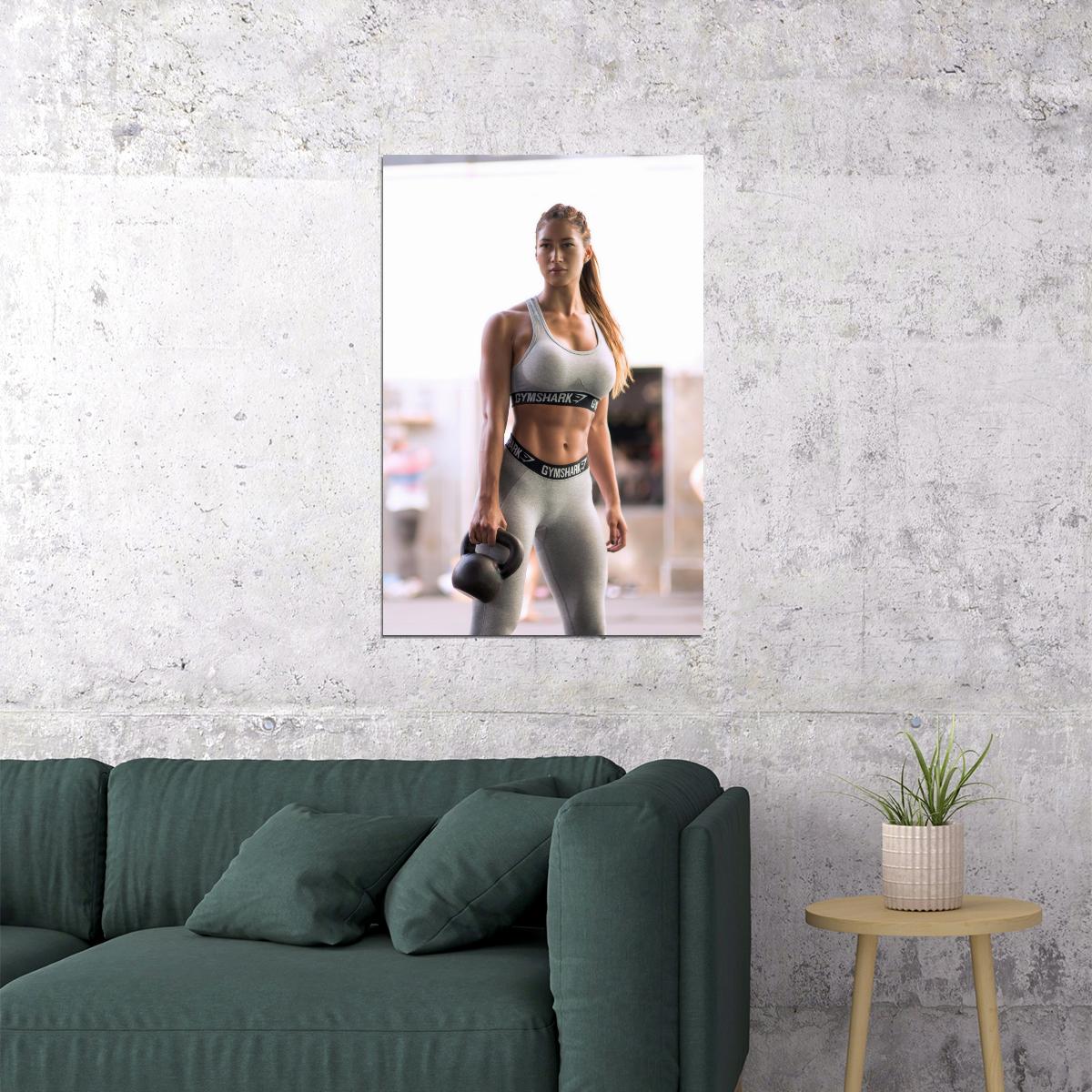 Karina Elle Hot Fitness Model Poster Gym Icon Motivational Wall Art Sexy Inspirational Workout Room Decor Aesthetic Sports Print Exercise Wall Decor Athletic Icon HD Photo Print