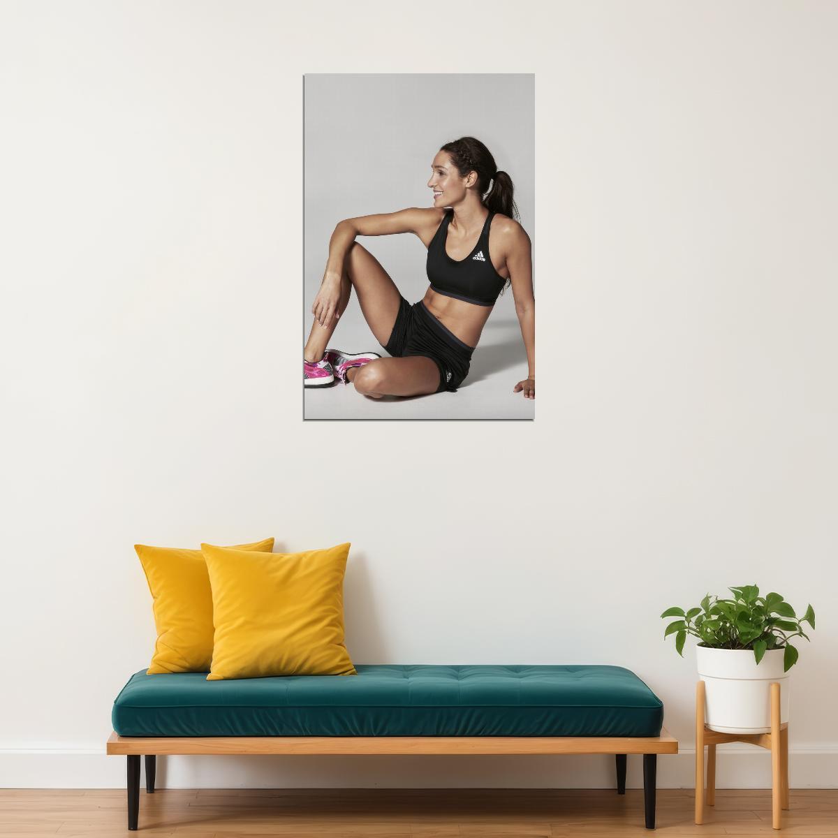 Kayla Itsines Hot Fitness Model Poster Gym Icon Motivational Wall Art Inspirational Workout Room Decor Aesthetic Sports Print Exercise Wall Decor Athletic Icon HD Photo Print