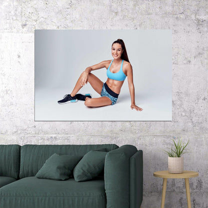 Kayla Itsines Hot Fitness Model Poster Gym Icon Motivational Wall Art Inspirational Workout Room Decor Aesthetic Sports Print Exercise Wall Decor Athletic Icon HD Photo Print