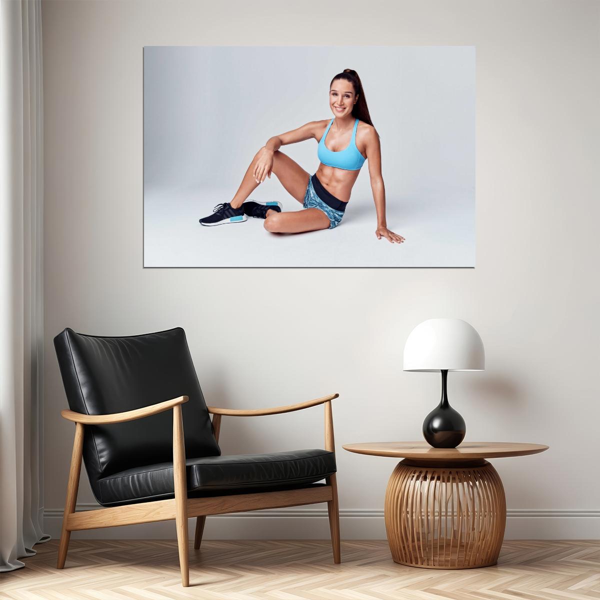 Kayla Itsines Hot Fitness Model Poster Gym Icon Motivational Wall Art Inspirational Workout Room Decor Aesthetic Sports Print Exercise Wall Decor Athletic Icon HD Photo Print