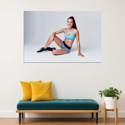 Kayla Itsines Hot Fitness Model Poster Gym Icon Motivational Wall Art Inspirational Workout Room Decor Aesthetic Sports Print Exercise Wall Decor Athletic Icon HD Photo Print