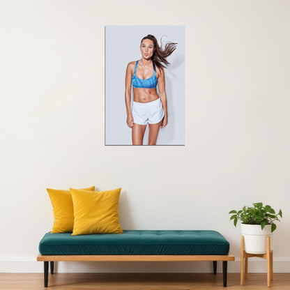Kayla Itsines Hot Fitness Model Poster Gym Icon Motivational Wall Art Inspirational Workout Room Decor Aesthetic Sports Print Exercise Wall Decor Athletic Icon HD Photo Print - xonomax