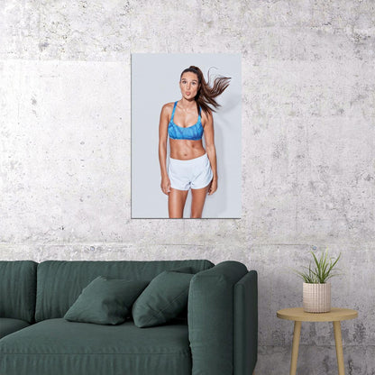 Kayla Itsines Hot Fitness Model Poster Gym Icon Motivational Wall Art Inspirational Workout Room Decor Aesthetic Sports Print Exercise Wall Decor Athletic Icon HD Photo Print - xonomax